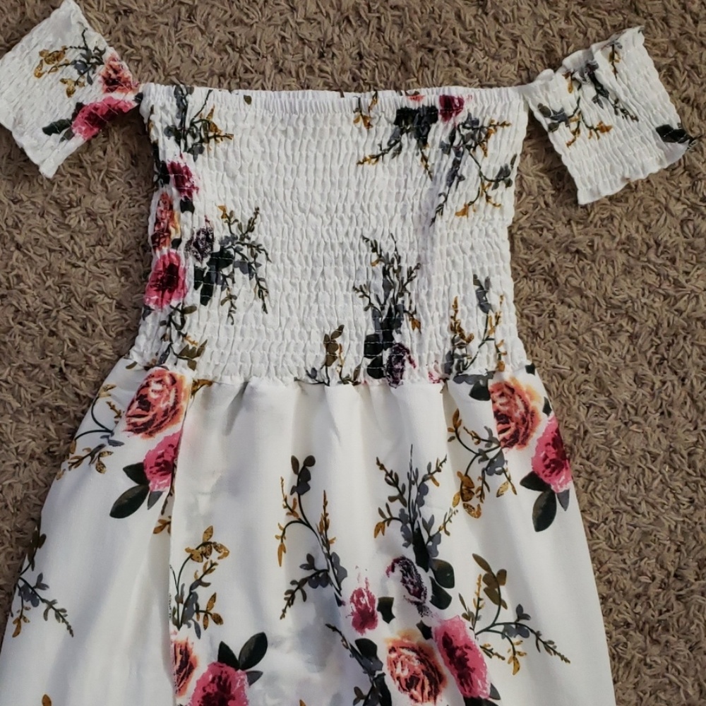 SALE⚡AMAZING WHITE  BOHO FLORAL MAXI - Picture 3 of 8
